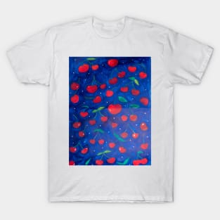 Cherry pattern Watercolor Illustration T-Shirt